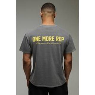 Mens Grey One More Rep Washed Oversized T-Shirt