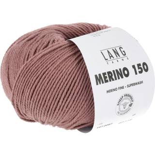 Lang Yarns Merino 150 087 Indhold: 100% Superwash merinould Vægt/længde: 50 g = ca 150 meter Anbefalede pinde: 3.00-3.50 mm Strikkefasthed: 10 x 10 cm = 27 m x 37 p Vask: Maskinvask 30 ℃ / Tåler ikke tørretumbling / Brug aldrig skyllemiddel.
