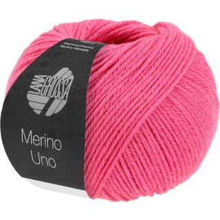 Lana Grossa Merino Uno 58 Pink Indhold: 100% ren, ny merinould Vægt/Længde: 50 g = ca. 125 meter Anbefalede pinde: 4.5-5 mm Strikkefasthed: 10 x 10 cm = 19 m x 25 p Vask:Finvask 30º/ Tørres fladt.