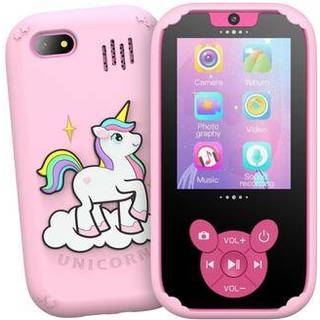Unicorn børne smart legetøj m. kamera, 13 spil, musikafspiller - pink