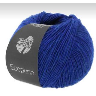 Lana Grossa Ecopuno 86 Blækblå Indhold: 72% bomuld, 17% ren ny merinould, 11% baby alpaca Vægt/Længde: 50 g = ca. 215 meter Anbefalede pinde: 4-4.5 mm Strikkefasthed: 10 x 10 cm = 24 m x 30 p Vask:Håndvask / Tørres fladt.
