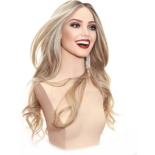 Hairuwear Hairedo Langt rystede bølger Paryk med blonder foran og kroge og loop justerere Gennemsnitlig hætte SS19/23 Rooted Biscuit