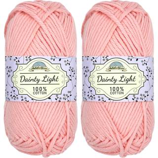 Jubileeyarn Dainty Light Yarn - Worned Weight Cotton - 100G/Skein - 501 Peach - 2 Skeins