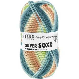 Lang Yarns Super Soxx Color 4-ply 508 Indhold: 75% ny uld, 25% polyamid Vægt/længde: 100 g = ca 420 meter Anbefalede pinde: 2.50-3.50 mm Strikkefasthed: 10 x 10 cm = 30 m x 41 p Vask: Maskinvask 40 ℃ / Kan tørretumbles / Brug aldrig skyllemiddel.