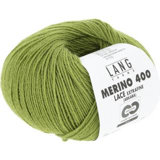 Lang Yarns Merino 400 Lace 044 Indhold: 100% Merinould Vægt/længde: 25g = ca. 200 meter Anbefalede pinde: 2.5-3.5 mm. Strikkefasthed: 10 x 10 cm = 32 m x 42 p Vask: Maskinvask 30 ℃ / Tåler ikke tørretumbling / Brug aldrig skyllemiddel.