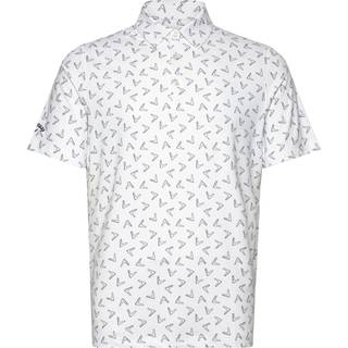 Callaway All-Over Large Chev Printed Mens Bright White L Polo trøje