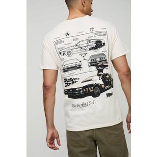 Mens Ecru Regular Fit Back To The Future License Printed T-Shirt