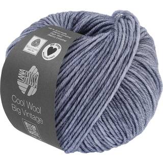 Lana Grossa Cool Wool Big Vintage 78 Lyseblå Indhold:100% ren ny merinould Vægt/Længde: 50 g = ca. 120 meter Anbefalede pinde: 3.50-4.00 mm Strikkefasthed: 10 x 10 cm = 19 m x 26 p Vask:Finvask 30º/ Tørres fladt.
