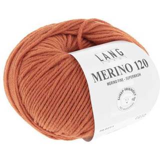 Lang Yarns Merino 120 211 Indhold: 100% Merinould Vægt/længde: 50 g = ca. 120 meter Anbefalede pinde: 3.50-4.50 mm Strikkefasthed: 10 x 10 cm = 22 m x 32 p Vask: Maskinvask 30 °C / Tåler ikke tørretumbling .