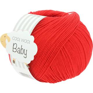 Lana Grossa Cool Wool Baby garn - ekstra fin Merinould Rød 293
