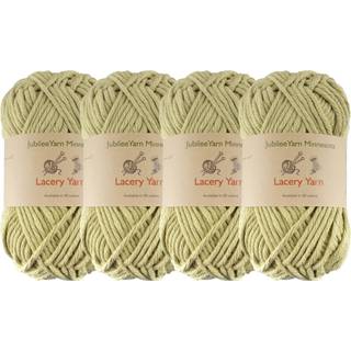 Jubileeyarn Lacery Yarn - Voluminy Weight Cotton - 100G/Skein - 006 Celedon Green - 4 Skeins
