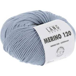 Lang Yarns Merino 120 123 Indhold: 100% Merinould Vægt/længde: 50 g = ca. 120 meter Anbefalede pinde: 3.50-4.50 mm Strikkefasthed: 10 x 10 cm = 22 m x 32 p Vask: Maskinvask 30 °C / Tåler ikke tørretumbling .