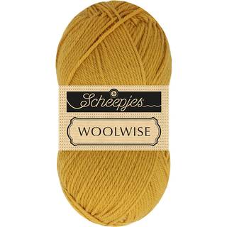 Scheepjes Woolwise 718 Honning sennep Indhold: 100% genanvendt Superwash merinould Vægt/længde: 100 g = ca. 200 meter Anbefalede pinde: 4 mm Strikkefasthed: 10 x 10 cm = 22 m x 30 p Vask: Maskinvask / Tåler ikke tørretumbling / Brug aldrig skyllemiddel.