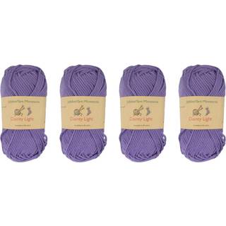 Jubileeyarn Dainty Light Yarn - Worned Weight Cotton - 100G/Skein - 3838 Ultra Violet - 4 Skeins