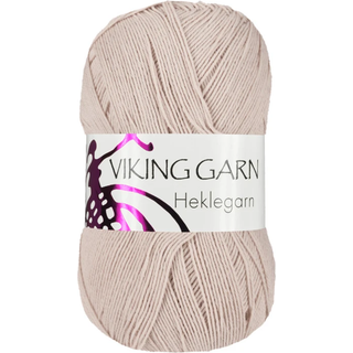 Viking Heklegarn 12/4 806 Sand Indhold:100% bomuld Vægt/længde: 100 g = ca. 300 meter Anbefalede pinde: 3 mm Strikkefasthed: 10 = 24 m Anbefalet hæklenål: 1.5-1.75mm Vask:Maskinvask 60ºC.