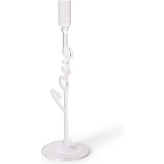 Anna + Nina - Love lysestage, klar - H30 cm.