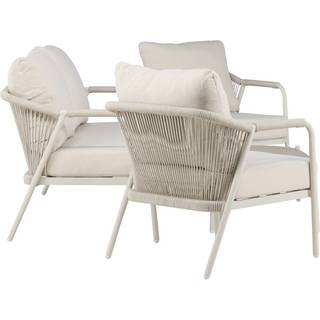 Venture Design Sicily sofagruppe Beige med beige pude 2-personers sofa, 2 lænestole & bord 108 x 55 cm