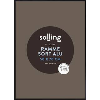 Sort ramme m. plexiglas - 50x70 cm