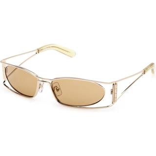 GCDS Unisex GD0060 32J Solbriller Metal Guld Brun Geometrisk Normal