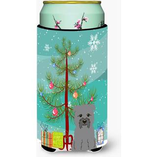 """"Carolines Treasures Merry Christmas Tree Glen of Imal Grey Tall Boy Beverage Insulator Hugger BB4184TBC Multicolor""""