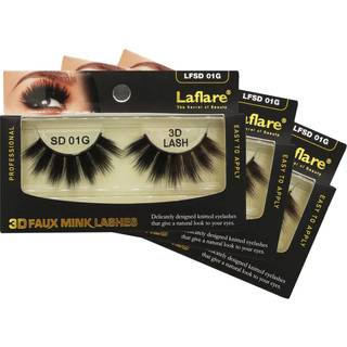 Laflare silke vipper 3d faux mink øjenvipper lys genanvendelig håndlavet naturlig udseende professionel let at anvende øjenvipper i en strikket s