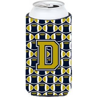 Brev D Fodboldblå ??og Gold Tall Boy Beverage Isulator Hugger CJ1074-DTBC