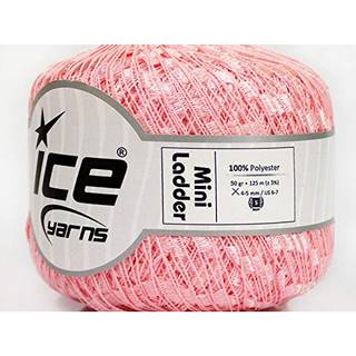Pale Pink Mini Ladder Ribbon Yarn - 50 gram 136 yards