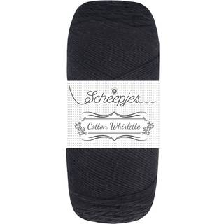 Scheepjes Cotton Whirlette 809 Black Bean Indhold: 100% økologisk bomuld Vægt/længde:100 g = ca. 455 meter Anbefalede pinde:2.50-3.50 mm Strikkefasthed: 10 x 10 cm = 25 m x 44 p Vask:Maskinvask op til 30°C.