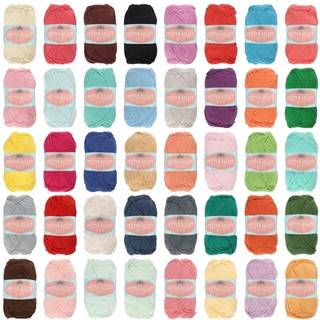 Jubileeyarn Cotton Select Yarn - Sport Weight - 50G/Skein - Multi Color Bulk Pack - 40 Skeins