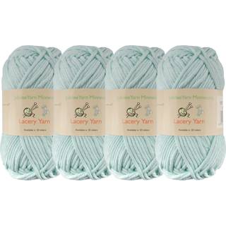 Jubileeyarn Lacery Yarn - Bulk -bomuld - 100 g/Skein - 107 Artic Blue - 4 Skeins