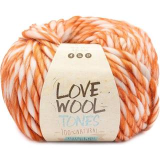 Katia Love Wool Tones 206 Orange Indhold:85% uld, 15% alpaca Vægt/længde:100 g = ca. 50 meter Anbefalede pinde:12-15 mm Strikkefasthed:10 x 10 cm = 7 m x 9 p Vask:Håndvask / Tåler ikke tørretumbling.