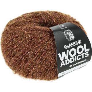 Lang Yarns Glamour WoolAddicts 015 Indhold: 36% polyester, 30% polyamid, 25% mohair, 9% uld Anbefalede pinde: 5.50-6.00 mm Vægt/længde: 50 g = ca 200 meter Strikkefasthed: 10 x 10 cm = 18 m x 24 p Vask: Maskinvask ved op til 30 ℃ / Tåler ikke tørretumbling / Brug aldrig skyllemiddel.