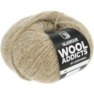Lang Yarns Glamour WoolAddicts 050 Indhold: 36% polyester, 30% polyamid, 25% mohair, 9% uld Anbefalede pinde: 5.5-6 mm Vægt/længde: 50 g = ca. 200 meter Strikkefasthed: 10 x 10 cm = 18 m x 24 p Vask: Maskinvask ved op til 30 ℃ / Tåler ikke tørretumbling / Brug aldrig skyllemiddel.