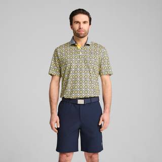 Men&#39;s Puma x PALM TREE CREW Tile Golf Polo T-Shirt, Red T-Shirt, Size XL T-Shirt, Clothing - Sunny Yellow - XL