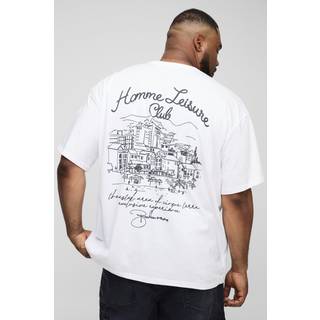 Mens White Plus Oversized Homme Resort T-Shirt