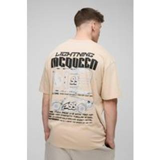 Mens Stone Tall Oversized Disney Cars Wash License Print T-shirt