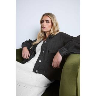 PixieGirl Petite PixieGirl Petite Black Denim Balloon Sleeve Jacket
