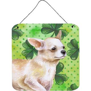 """" Caroline's Treasures Chihuahua Ben Metal Print 6H X 6W St Patrick's Day """"
