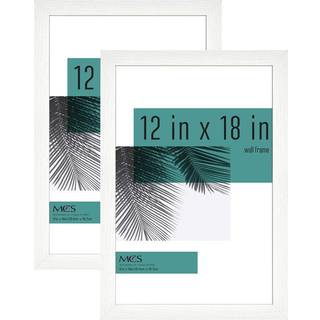 MCS Studio Gallery 12x18 Billeder Ramme Hvid Woodgrain Rektangel Fotosamme til fotosplakater og kunsttryk (2-pack)