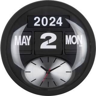 Karlsson Round Flip Vægur KA6030BK - Unisex - 33 cm - Quartz