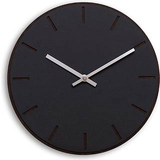 Hemverk Vægur Sort Mørk Eg Silver Ø28 cm