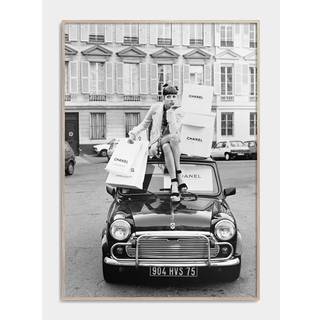 Citatplakat Woman with Chanel bags plakat 70x100 cm