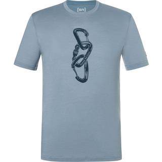 super.natural Carabineri Tee Merino-shirt Herrer størrelse 54 - XL farve turkis