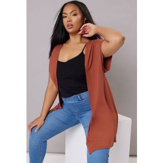 Yours Curve Yours Curve Brown Grown On Sleeve Cover-Up