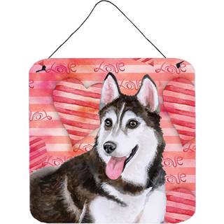 """" Caroline's Treasures Siberian Husky #2 Metal Print 6H X 6W Love Is a Dog """"