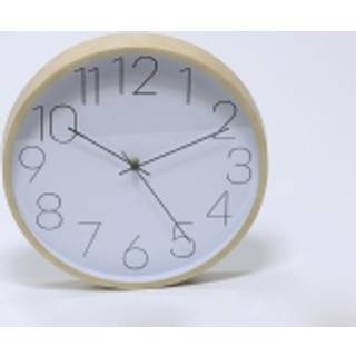 Vægur træ-look hvid urskive Ø30 cm