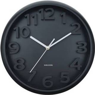 Karlsson Elevated Classic Numbers Vægur KA6052BK - Unisex - 33 cm - Quartz