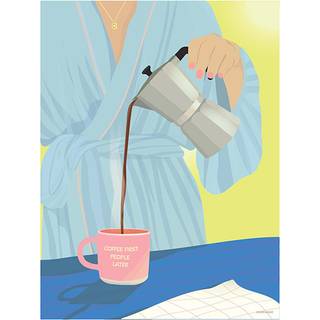 Coffee First, People Later - Plakat 30x40 cm fra ViSSEVASSE