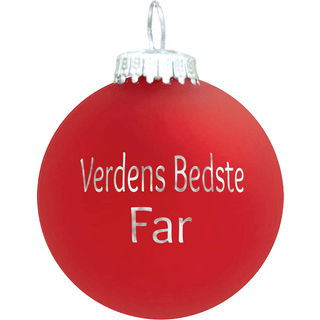 Julekugle Mat rød "Verdens Bedste Far"