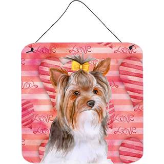 """" Caroline's Treasures Yorkshire Terrier #2 Metal Print 6H x 6W Love Is a Dog """"